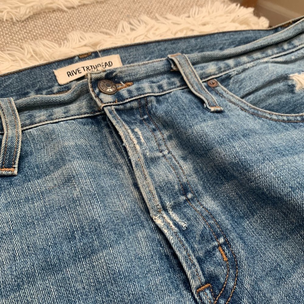 Madewell Rivet & Thread Ripped Retro Straight Jean - Picture 10 of 15